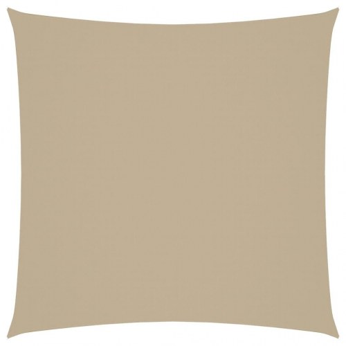 Solsejl 5 × 5 m firkantet i oxfordstof - beige