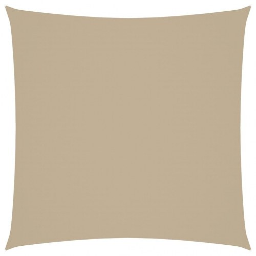 Solsejl 6x6 m firkantet oxfordstof beige