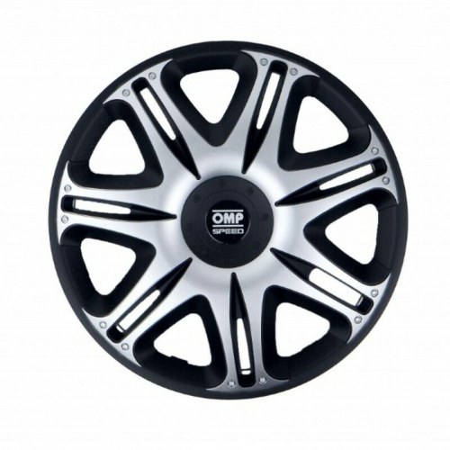 Hjulkapsler OMP Ghost Speed, sort/sølv, 13" - 4 stk.