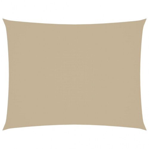 Solsejl 2 × 3,5 m rektangulært i oxfordstof - beige