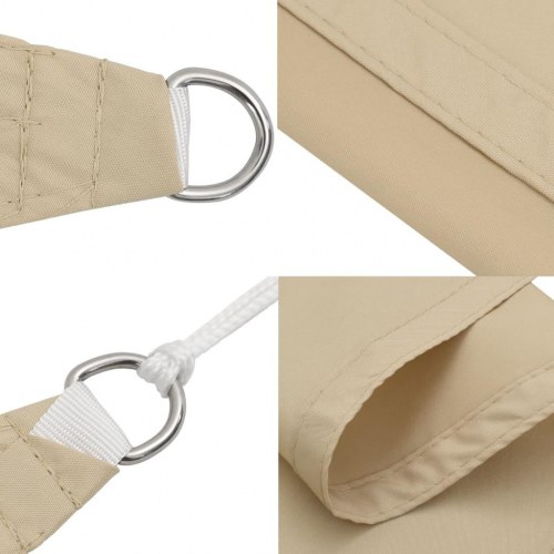 Solsejl 2 × 3,5 m rektangulært i oxfordstof - beige