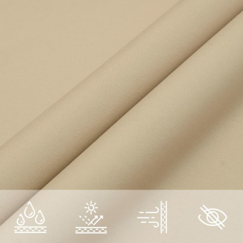 Solsejl 2 × 4,5 m rektangulær i oxfordstof - beige