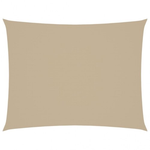 Solsejl 2,5 × 3,5 m rektangulært - oxfordstof, beige
