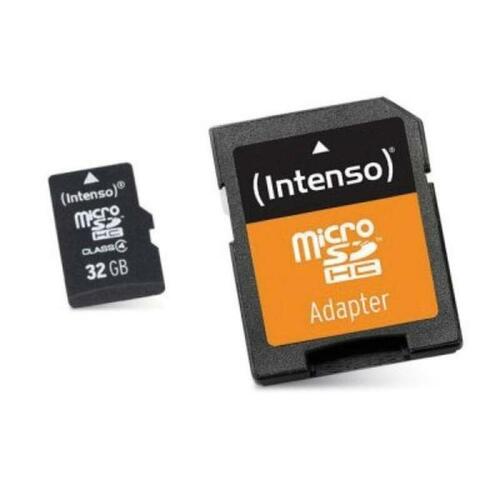 INTENSO microSDHC-kort 32 GB med SD-adapter - Class 10