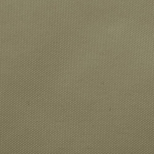 Solsejl 5×6 m - rektangulær i oxfordstof, beige