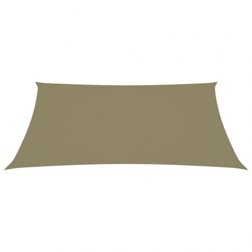 Solsejl 5 × 7 m rektangulært i oxfordstof - beige