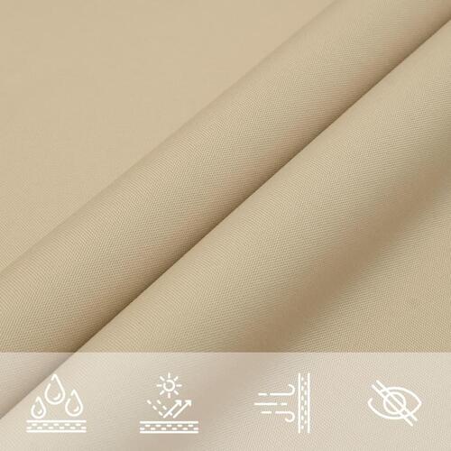 Solsejl 5x8 m rektangulær oxfordstof beige