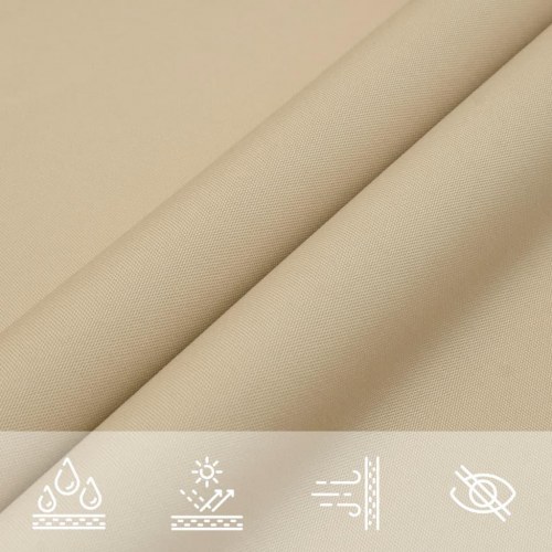 Solsejl trekantet 3×4×5 m i oxfordstof - beige