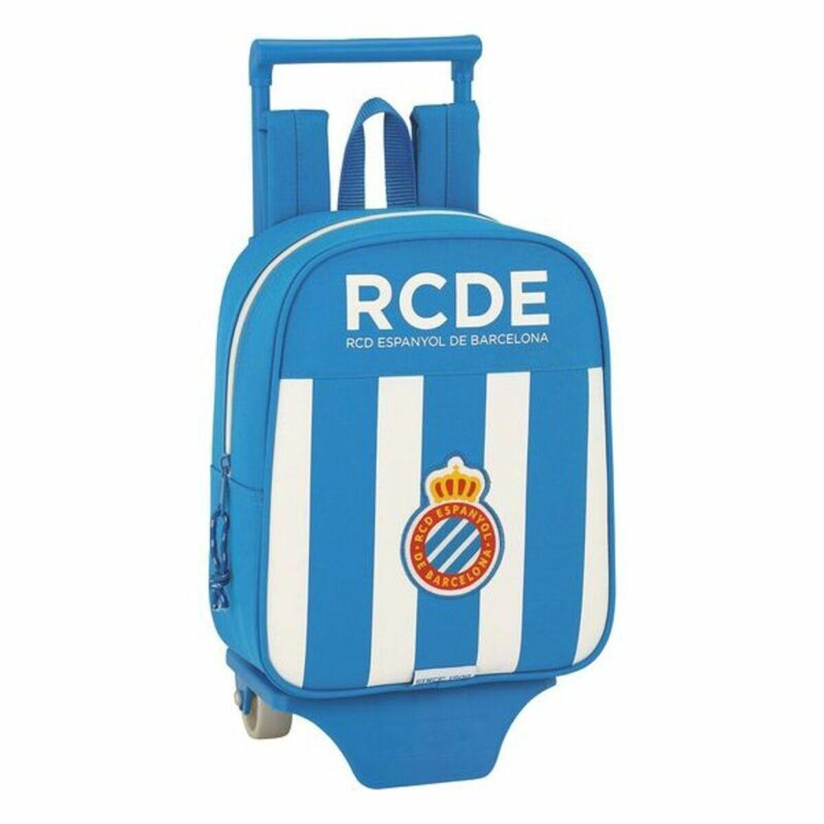 Skolerygsæk Med Hjul 805 Rcd Espanyol 611753280 Blå Hvid
