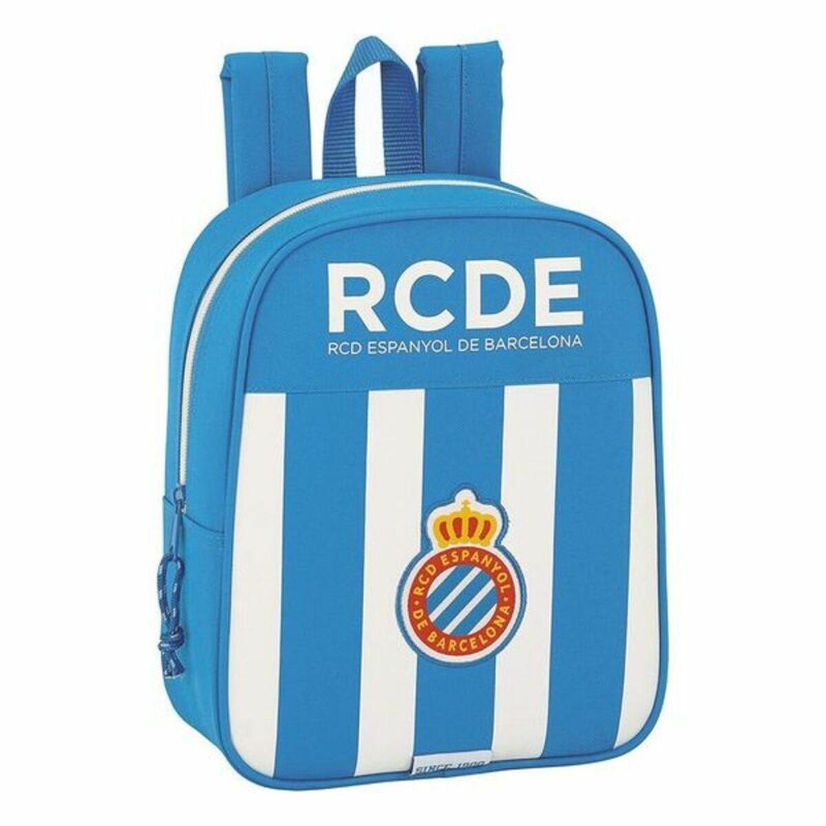 RCD Espanyol børnerygsæk - blå/hvid 22 × 27 × 10 cm