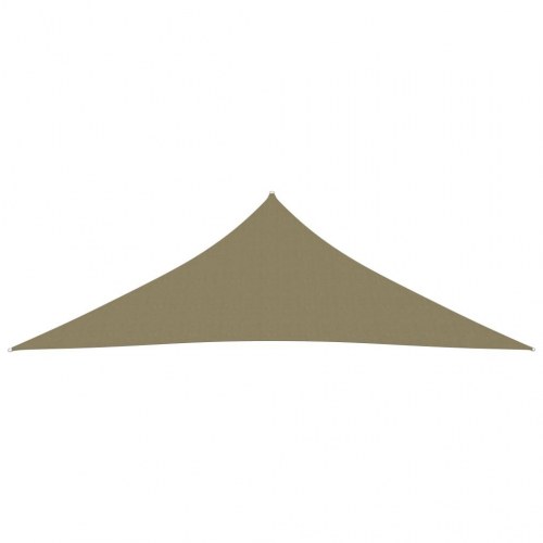 Solsejl 4x4x5,8 m oxfordstof trekantet beige