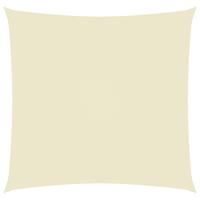 Solsejl 2,5x2,5 m firkantet oxfordstof cremefarvet