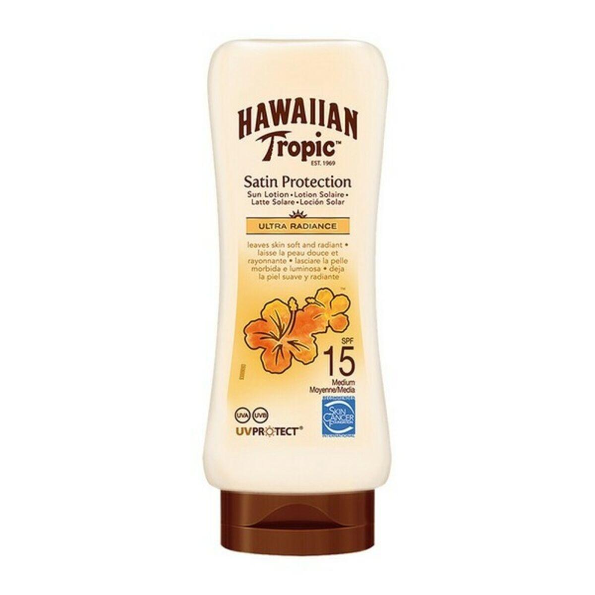 Solcreme Satin Protection Ultra Radiance Hawaiian Tropic Spf 15 - 180 ml