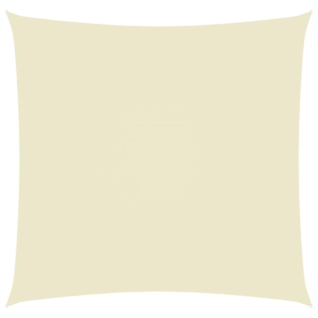 Solsejl 4,5x4,5 m firkantet oxfordstof cremefarvet