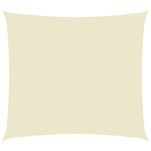 Solsejl 2,5x3,5 m rektangulær oxfordstof cremefarvet