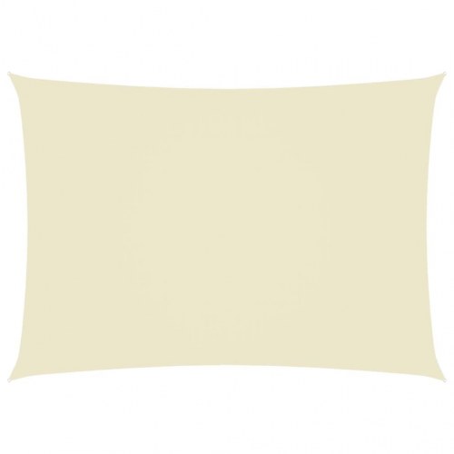 Solsejl 2,5x4,5 m rektangulær oxfordstof cremefarvet