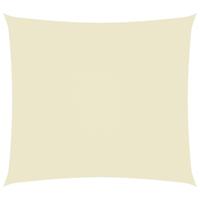 Solsejl 3x4 m rektangulær oxfordstof cremefarvet