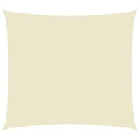 Solsejl 4x5 m rektangulær oxfordstof cremefarvet