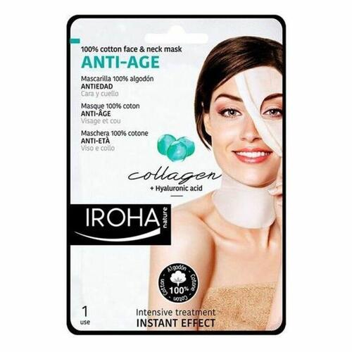 Iroha Cotton Face & Neck Mask - Regenererende anti‑age maske (1 stk)