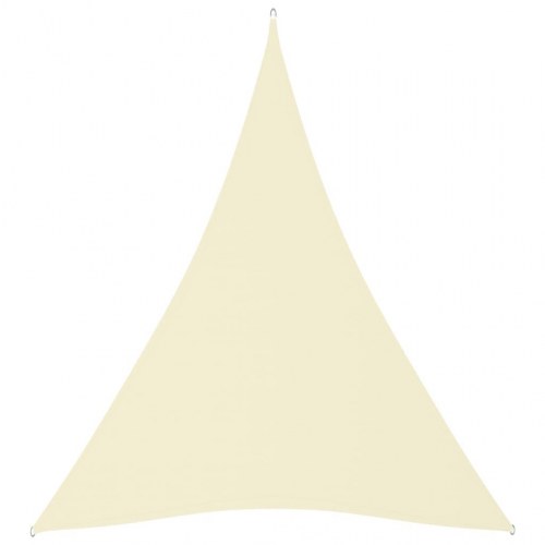 Solsejl trekant 3×4×4 m - oxfordstof, cremefarvet