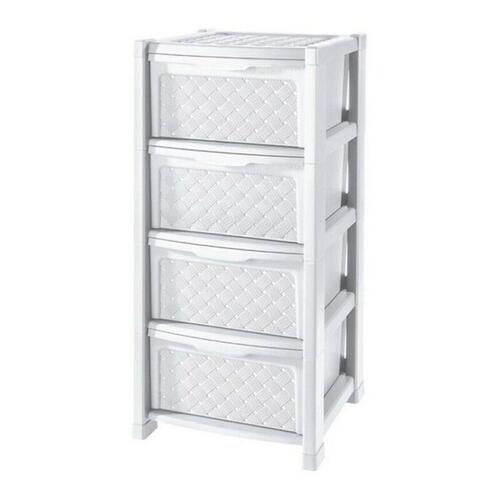 Kommode Tontarelli Plastik 4 skuffer (38,5 x 39 x 82,5 cm) Hvid