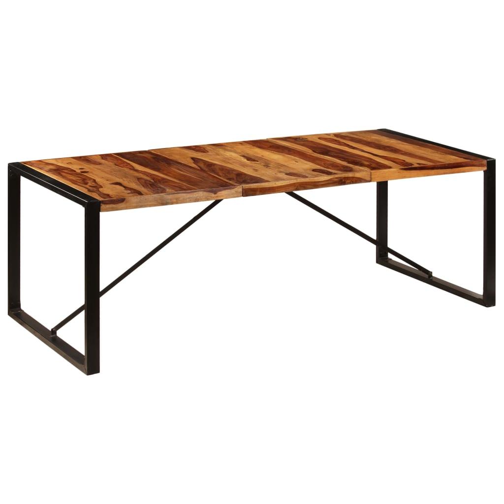 Spisebord I 120 Cm Sort - Massivt sheeshamtræ / 220 x 100 x 75 cm