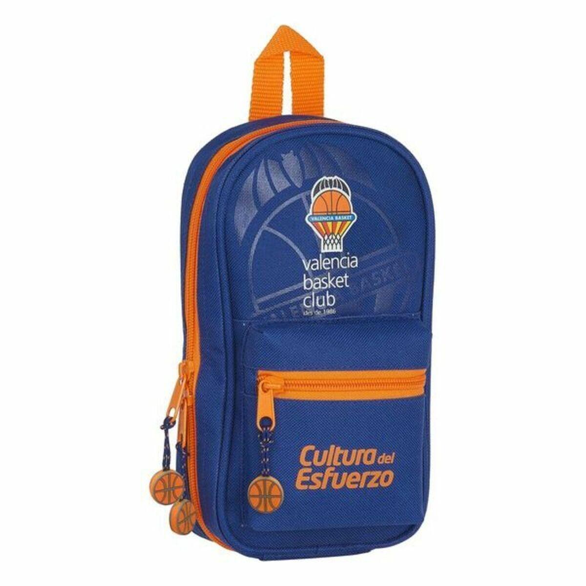 Penalhus rygsæk Valencia Basket M847 - blå/orange 12 × 23 × 5 cm