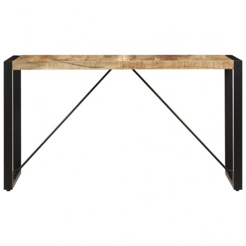 Spisebord i massivt mangotræ - 140 × 70 × 75 cm, industrielt design