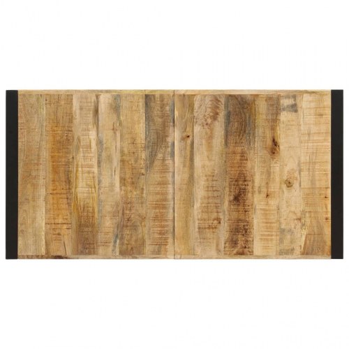 Spisebord i massivt mangotræ - 140 × 70 × 75 cm, industrielt design
