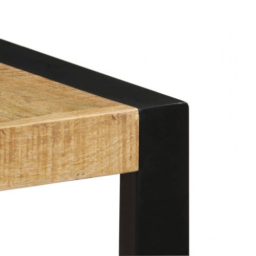 Spisebord i massivt mangotræ - 140 × 70 × 75 cm, industrielt design