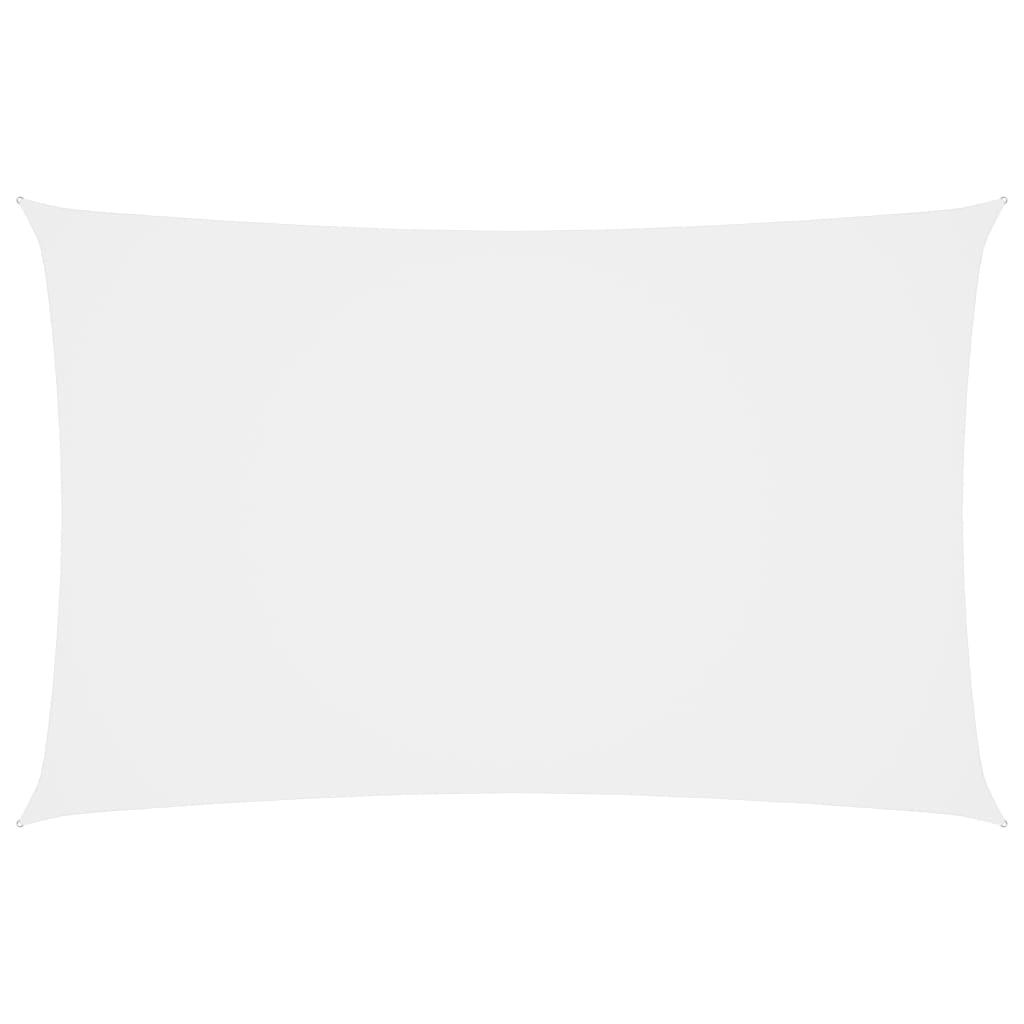Solsejl 3x6 m rektangulær oxfordstof hvid billede