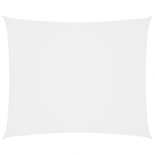 Solsejl 4x6 m rektangulær oxfordstof hvid