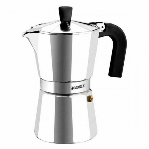 Espressokande Monix - italiensk kaffekande, 6 kopper, aluminium/stål, sølv