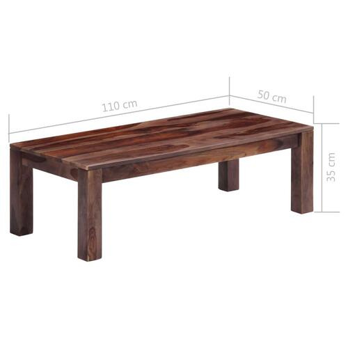 Sofabord 110 x 50 x 35 cm massivt sheeshamtræ grå