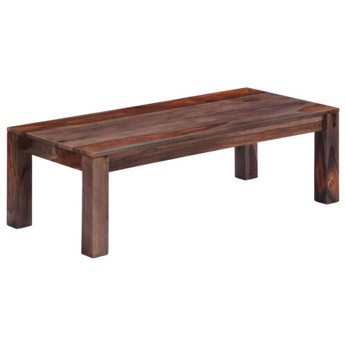 Sofabord 110 x 50 x 35 cm massivt sheeshamtræ grå