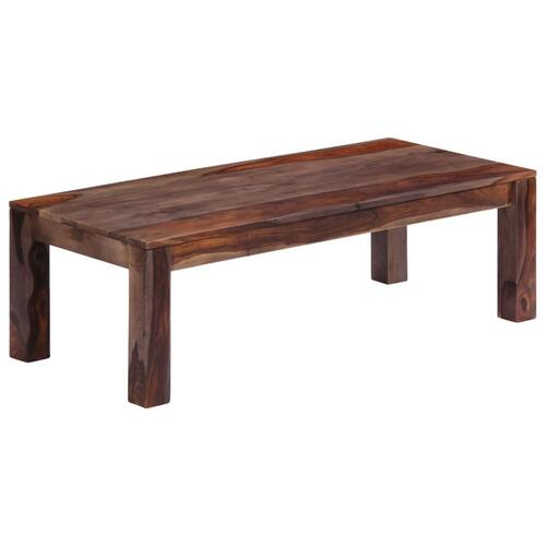 Sofabord 110 x 50 x 35 cm massivt sheeshamtræ grå