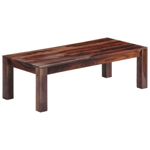 Sofabord 110 x 50 x 35 cm massivt sheeshamtræ grå