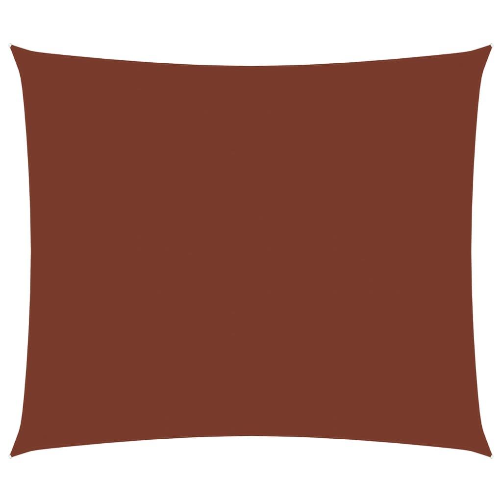 Solsejl 2X4,5 M Rektangulær Oxfordstof Terrakotta - 3 x 4 m