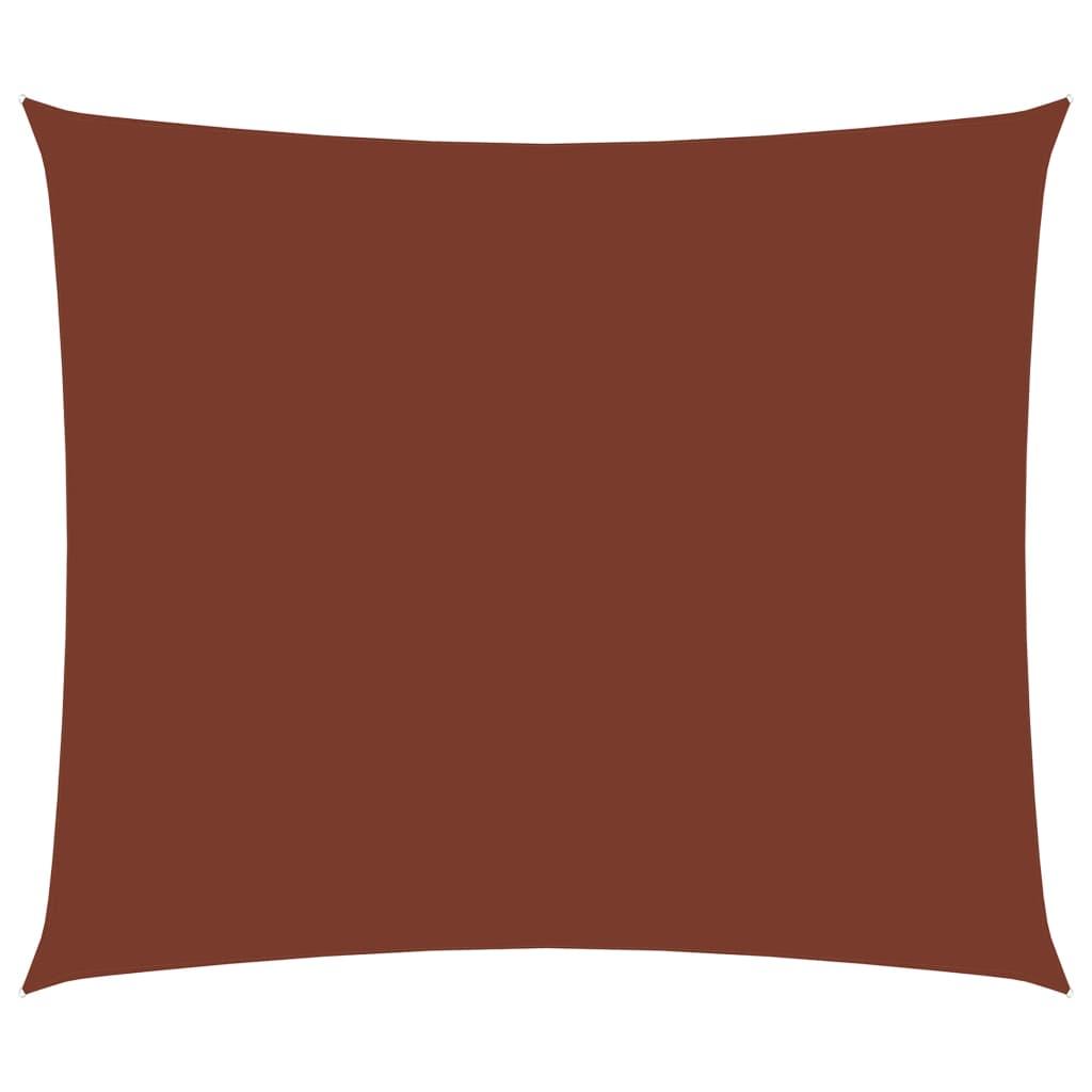 Solsejl 2X4,5 M Rektangulær Oxfordstof Terrakotta - 3 x 4.5 m