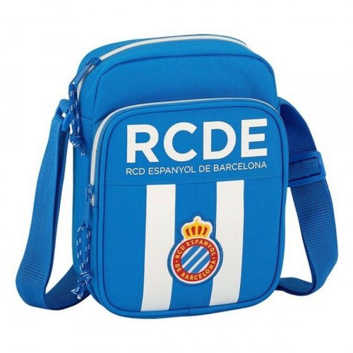 RCD Espanyol crossbody skuldertaske - blå/hvid 16 × 22 × 6 cm
