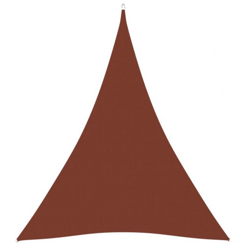 Solsejl 3×4×4 m trekant - oxfordstof, terrakotta