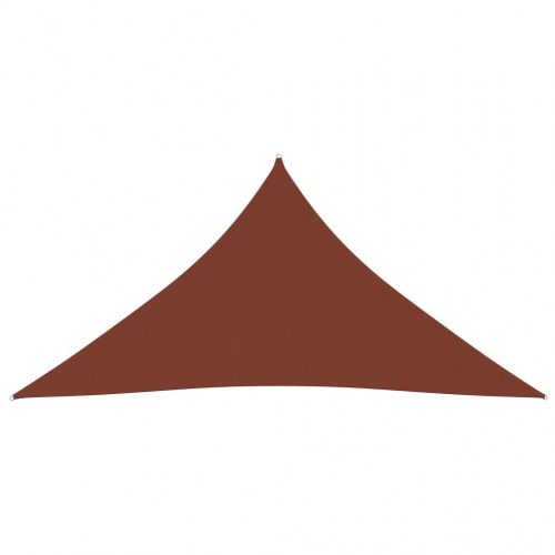 Solsejl 3×4×4 m trekant - oxfordstof, terrakotta
