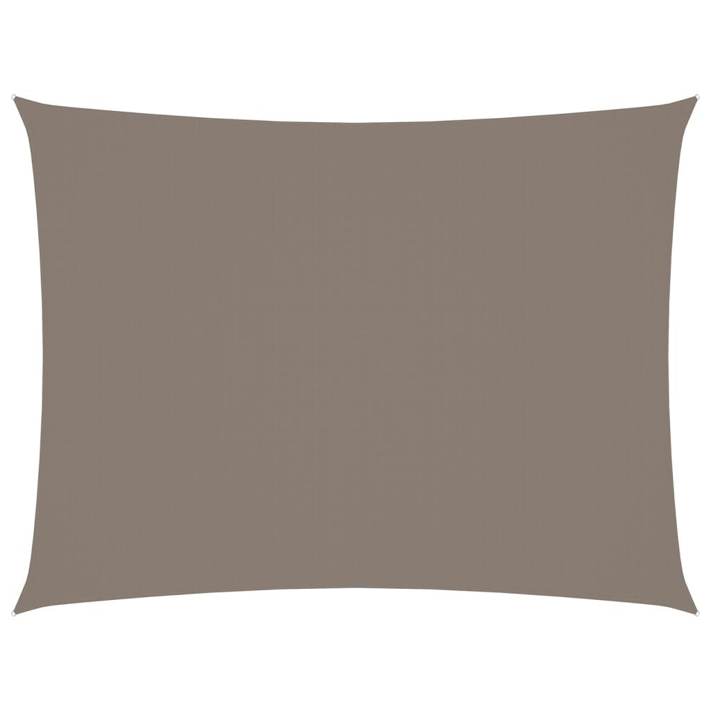 Solsejl Rektangulær 2X2,5 M Oxfordstof Gråbrun - 2 x 3.5 m