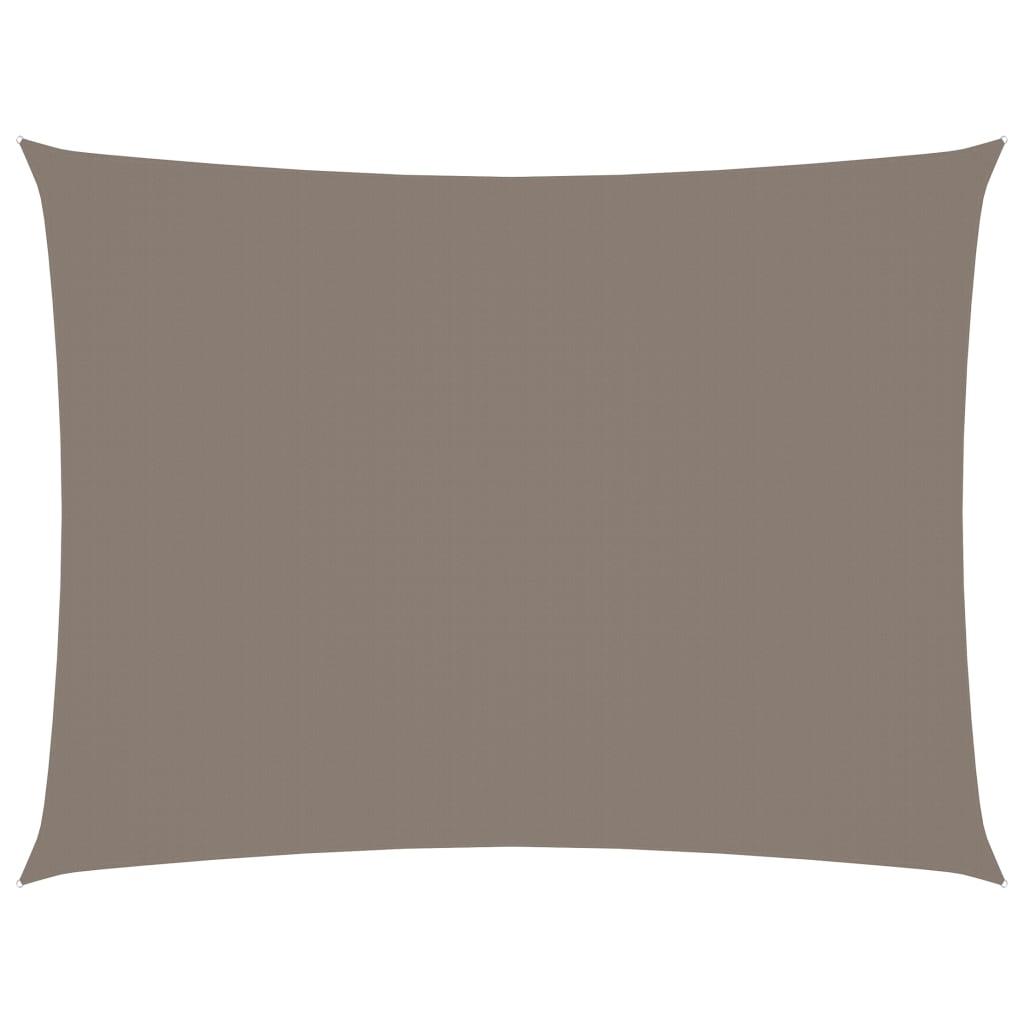 Solsejl Rektangulær 2X2,5 M Oxfordstof Gråbrun - 2.5 x 3.5 m