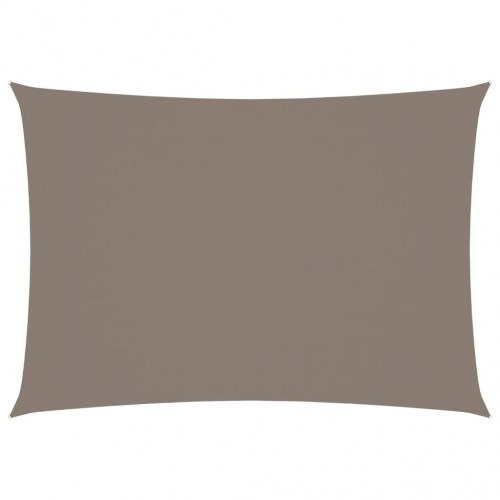 Solsejl 2,5x4 m rektangulær oxfordstof gråbrun