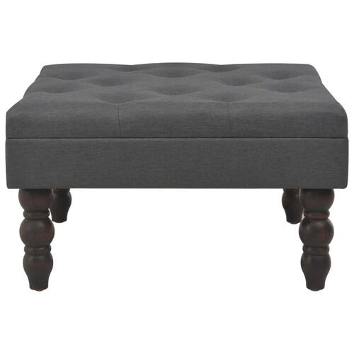 Taburet 60 x 60 x 36 cm polyester mørkegrå