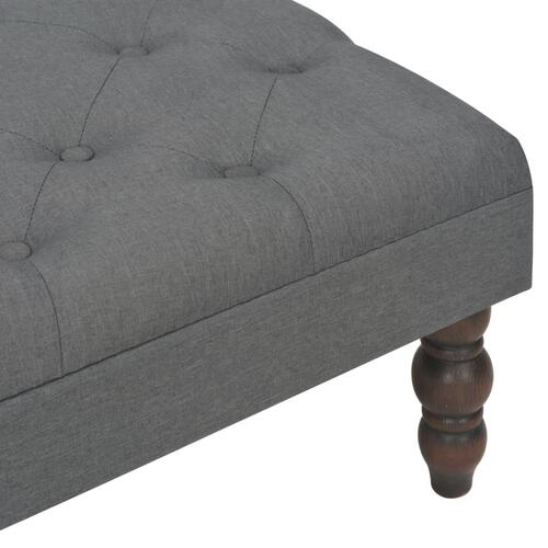 Taburet 60 x 60 x 36 cm polyester mørkegrå