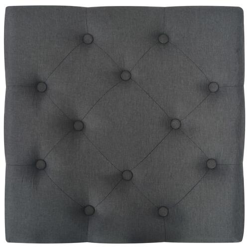 Taburet 60 x 60 x 36 cm polyester mørkegrå