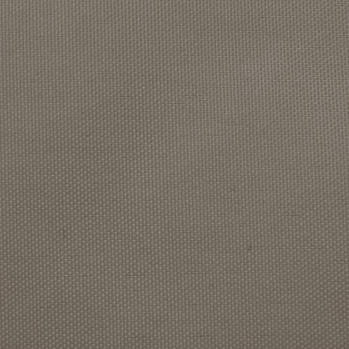 Solsejl 5 × 6 m - rektangulær, oxfordstof, gråbrun