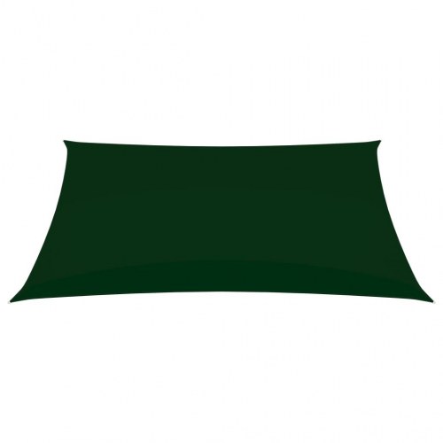 Solsejl 3,5 × 4,5 m - rektangulær, oxfordstof, mørkegrøn